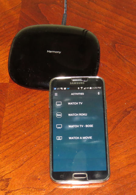 Harmony Home Hub and Samsung S5