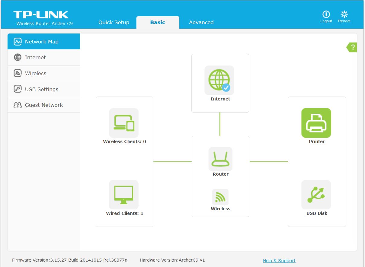 TP-LINK Archer C9 Network Map