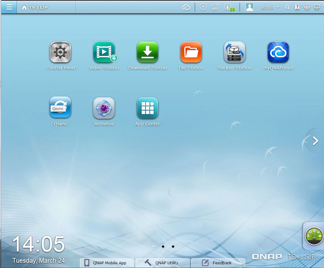 QNAP QTS Desktop