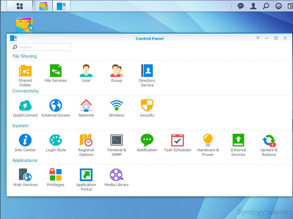 Synology DiskStation DSM 5.1 Desktop