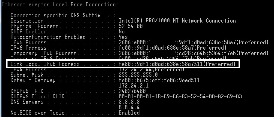 IPv6 Link-Local Address