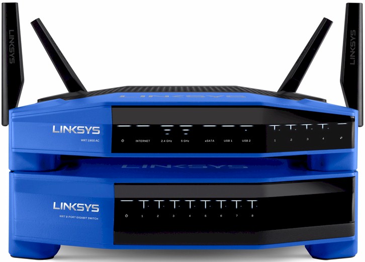 Linksys WRT1900AC & SE4008 switch