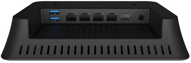 Securifi Almond+ Ethernet ports and power jack
