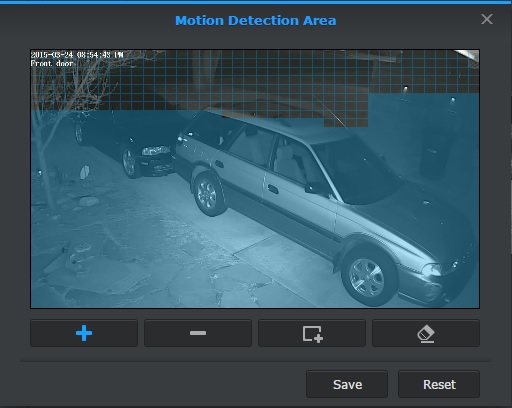 Surveillance Station Motion Detection Area (grid)