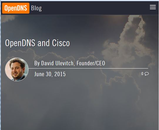 OpenDNS and Cisco