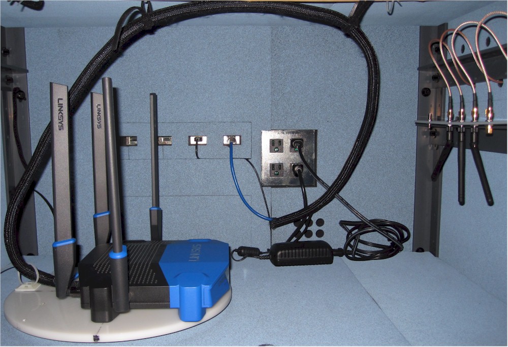 WRT1900AC w/ High Gain Antennas in Test Chamber