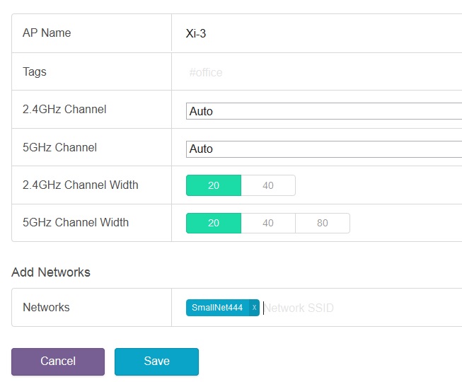 CloudManager Add SSID