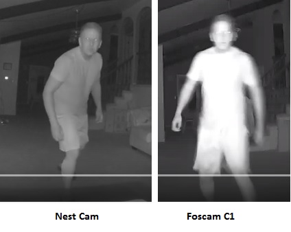 Nest Cam vs Foscam C1 night vision facial recognition