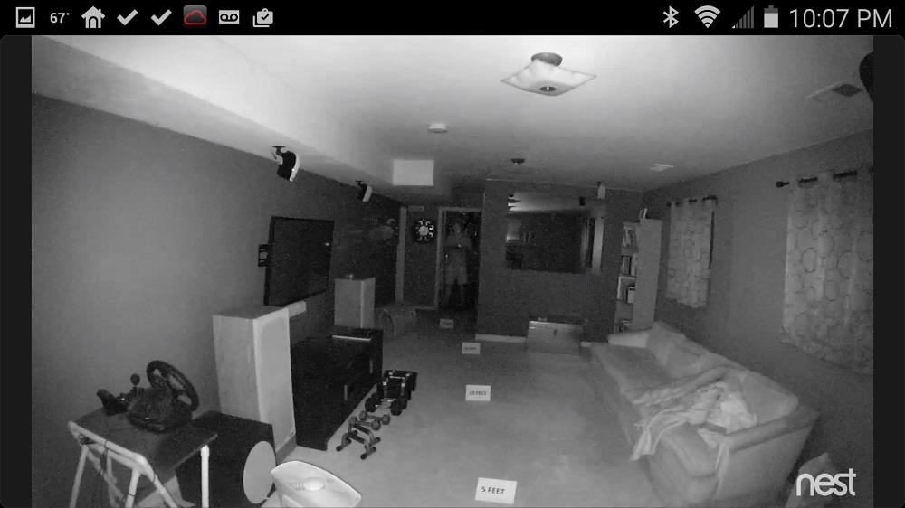 Nest Cam Night Vision with me at 25 feet