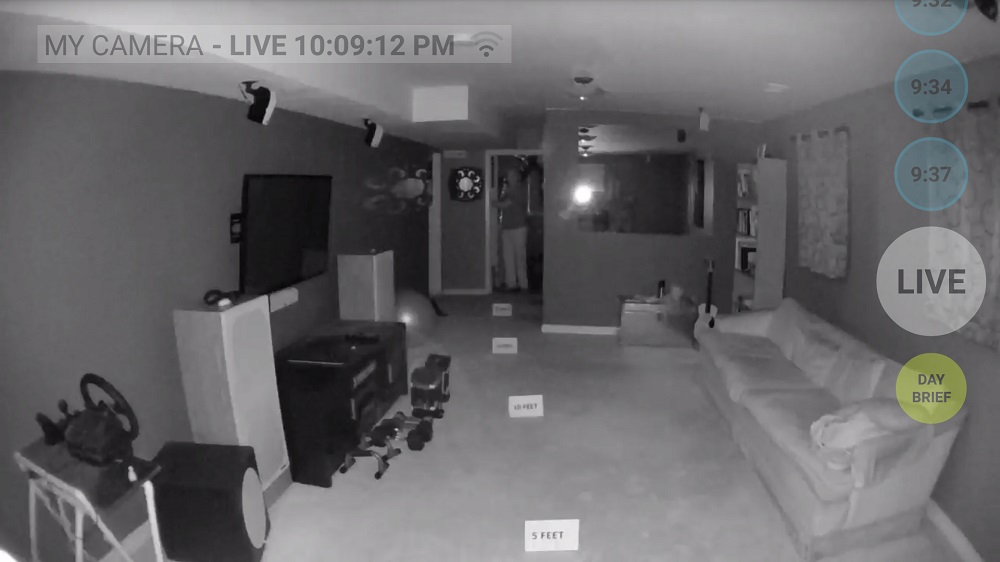 Logi Circle Night Vision with me at 25 feet