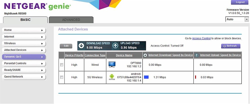 Dynamic QoS monitor