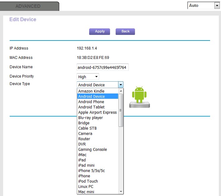 Dynamic QoS device edit