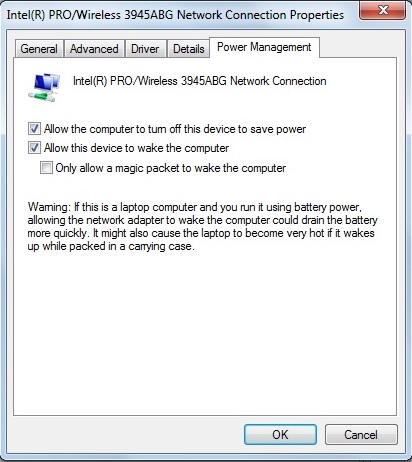 Enable Wi-Fi Adapter WoWLAN in OS