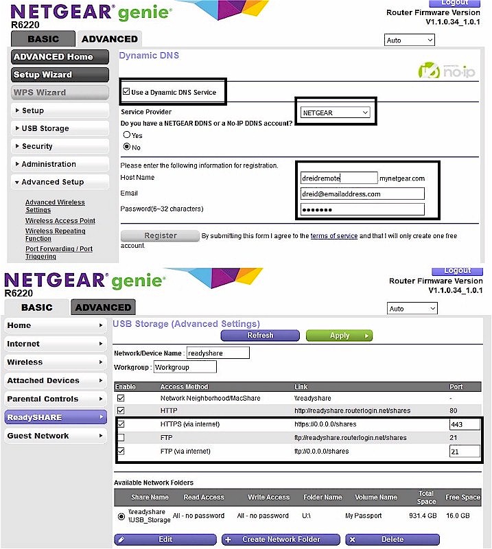 NETGEAR Dynamic DNS setup