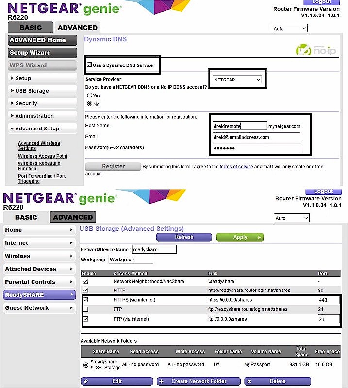 NETGEAR Dynamic DNS setup