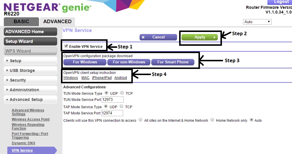 ReadySHARE and OpenVPN