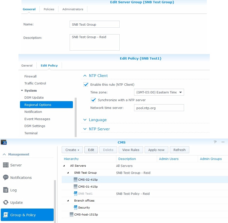 Creating a CMS policy