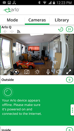 Arlo Q Live view