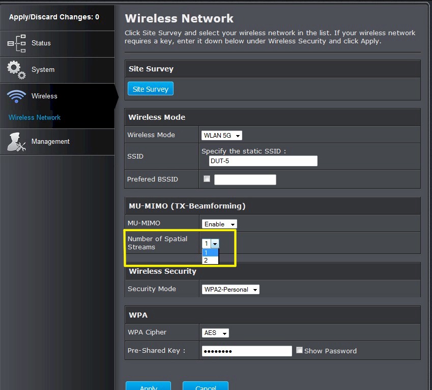 TRENDnet TEW-827DRU Bridge mode MU-MIMO settings