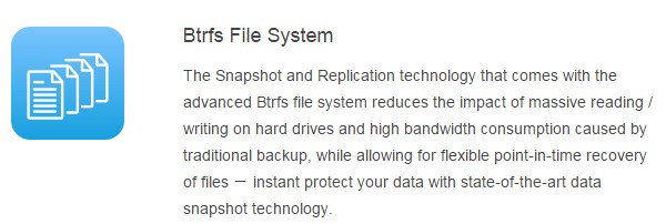 Synology's brief description of Btrfs