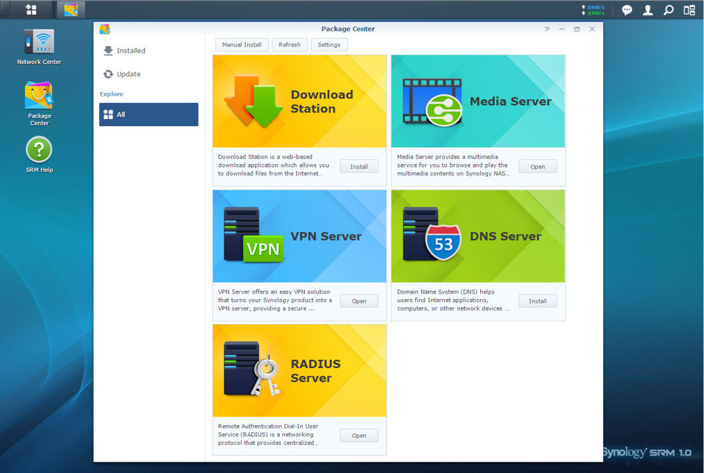 Synology RT1900ac Package Center