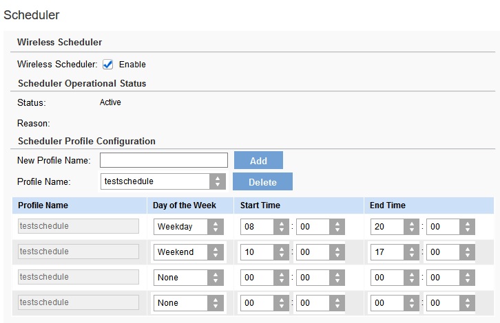 Scheduling Options