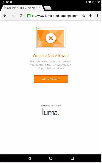 Luma doesn't support web administration