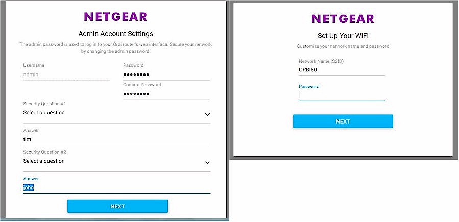 Orbi setup - two essential steps