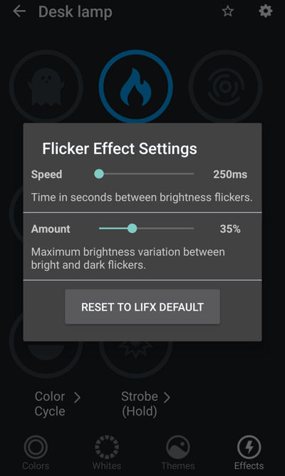 LIFE Effects configuration example