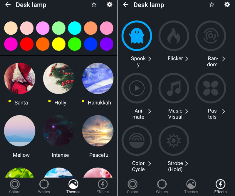 LIFX Bulb Themes and Effects