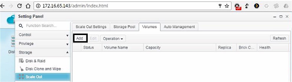 Add Scale-Out Volume