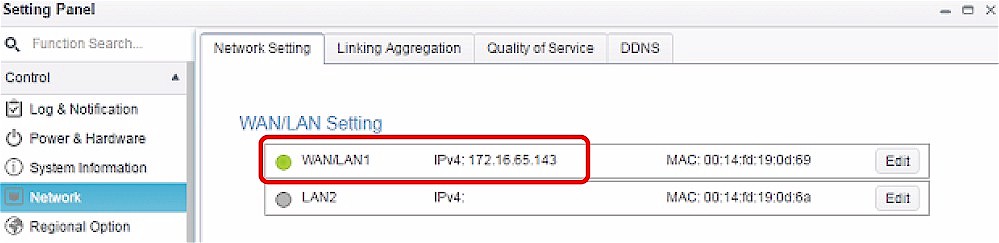 Verify IP on NAS