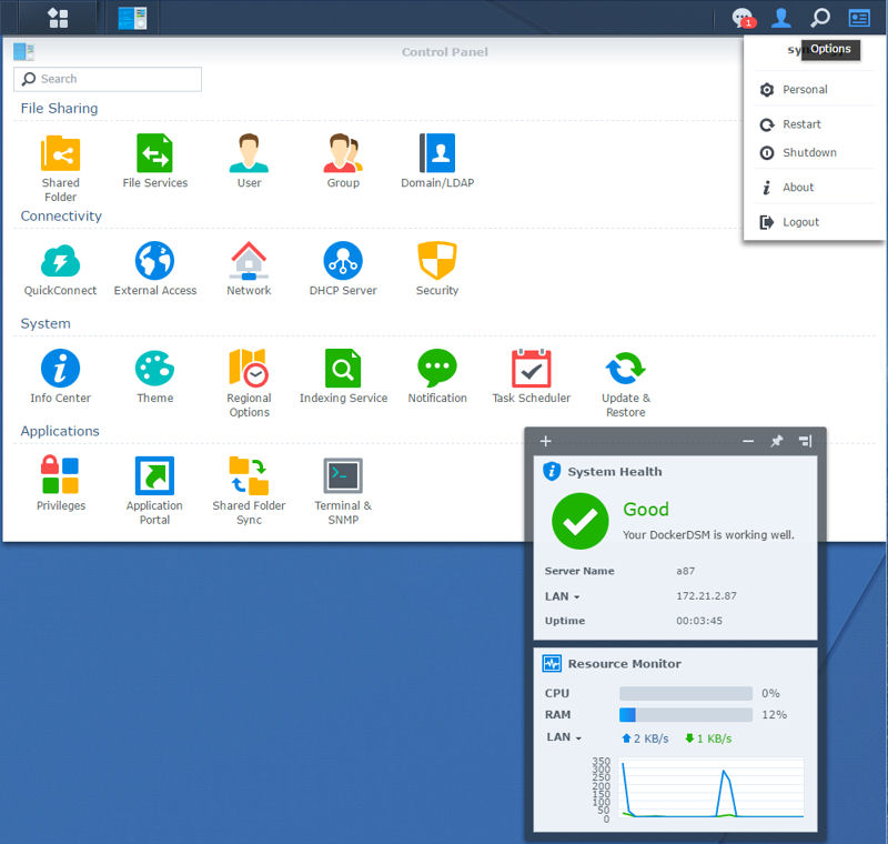 Synology DSM 6 Control Panel