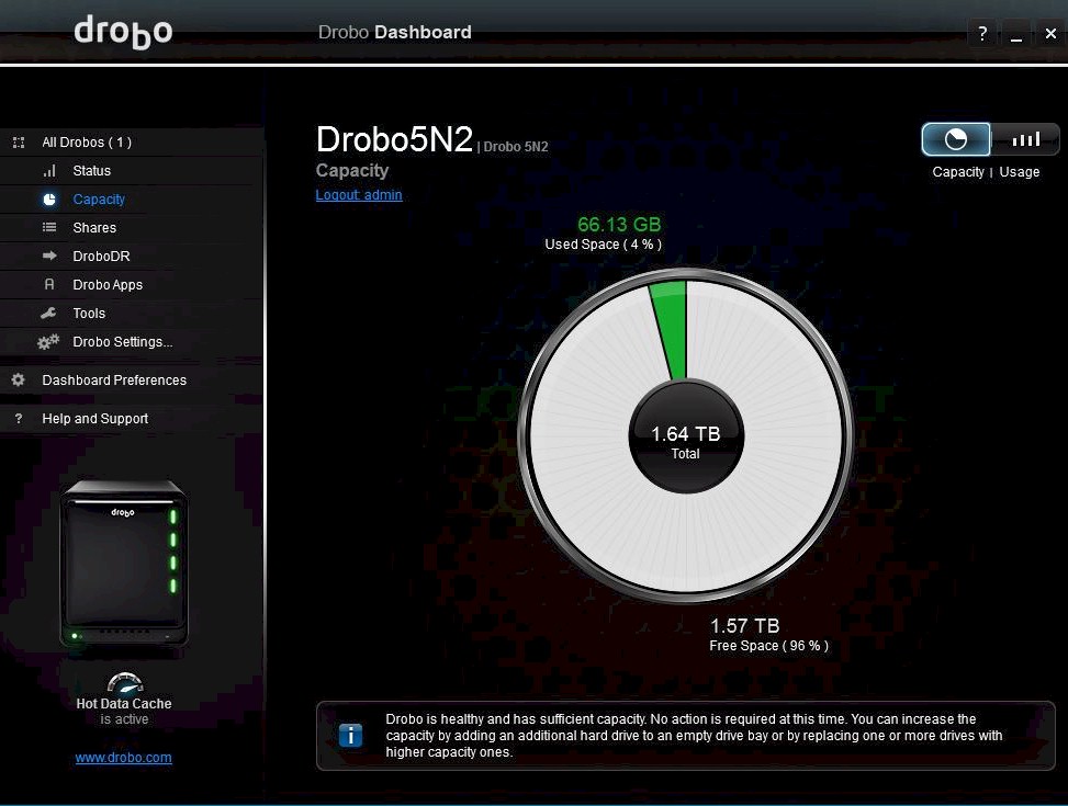 Drobo Dash - Capacity