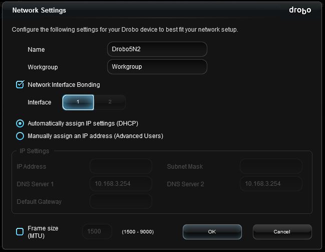 Drobo Network Interface Bonding