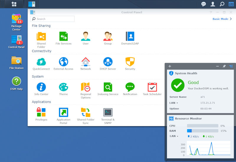 Synology DSM 6.1 desktop