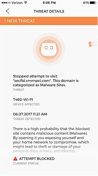 Malware alert