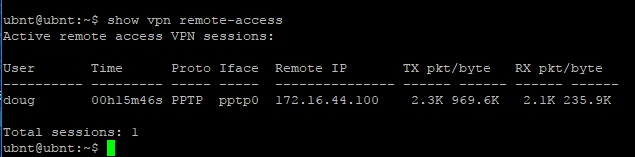 PPTP VPN Status