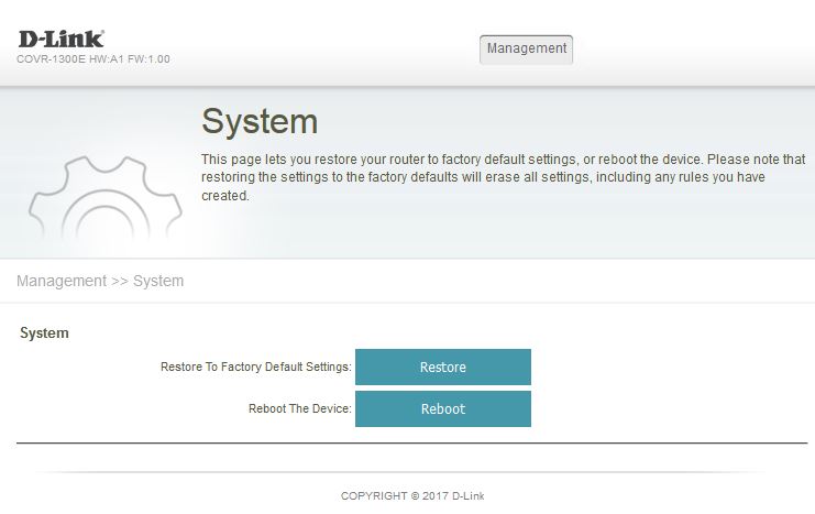 D-Link Covr extender admin