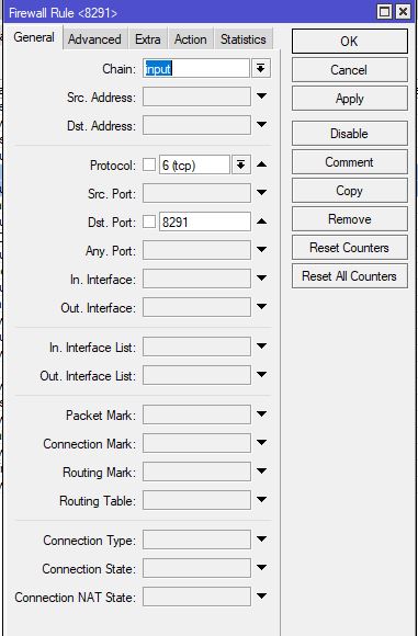 RouterOS Firewall Rule