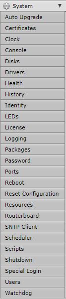System Menu
