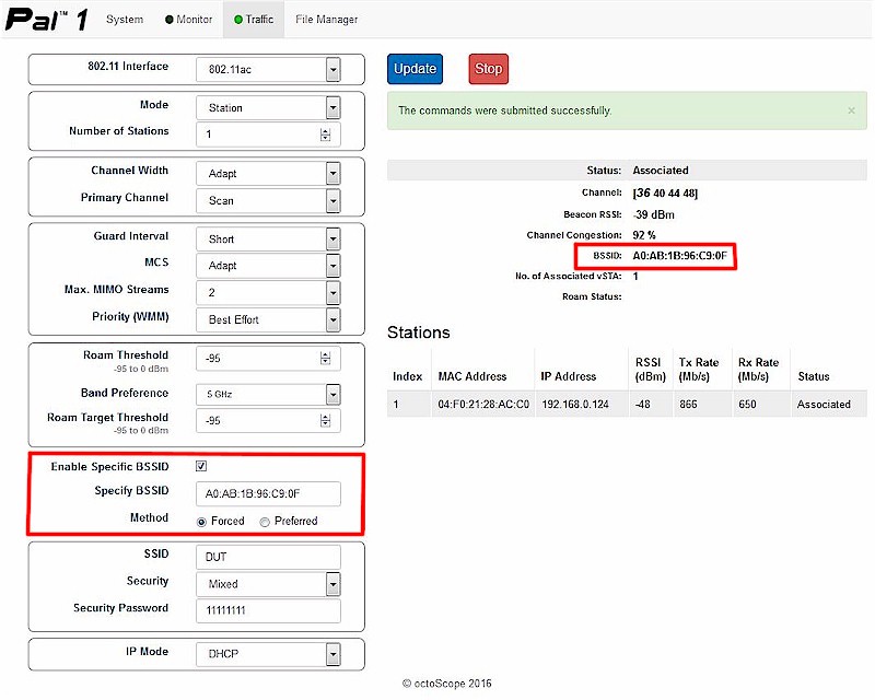 octoScope Pal-245 specific w/ BSSID set