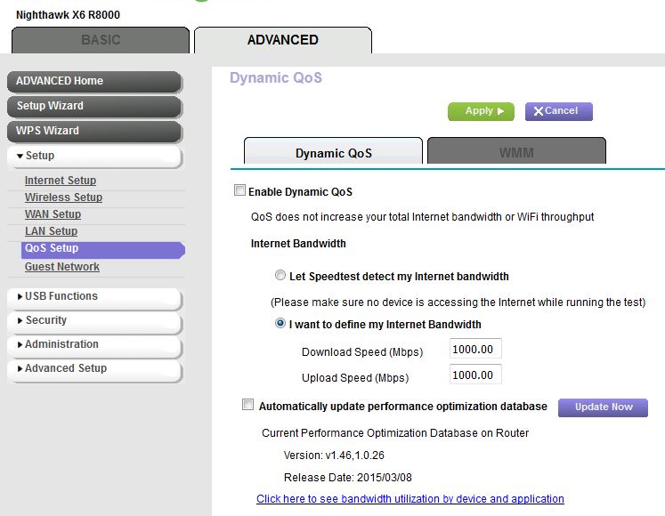 NETGEAR R8000P QoS