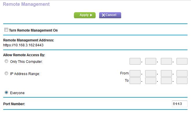 NETGEAR R8000P remote management