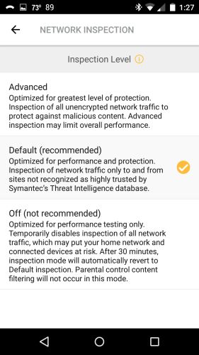 Core Network Inspection Level