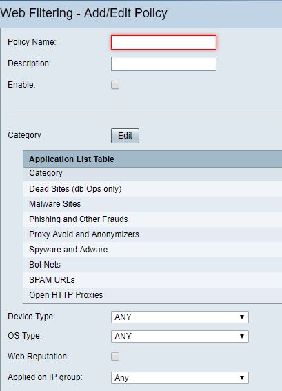 Web Filtering