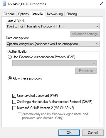Windows PPTP Setup