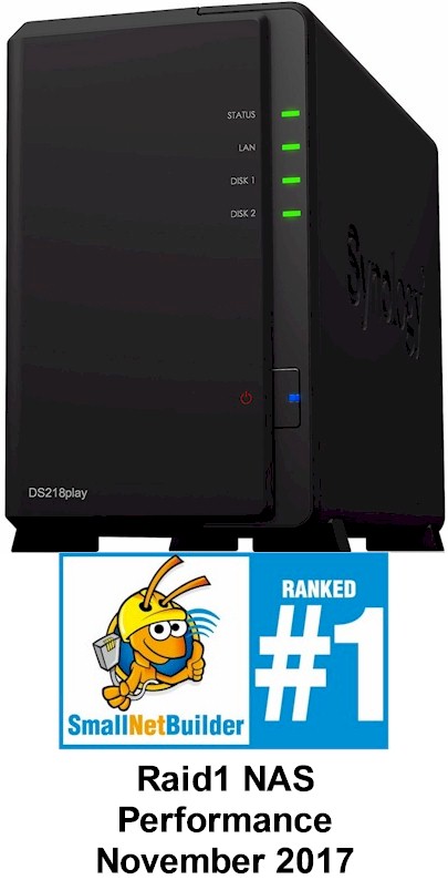 Synology DS218play SNB #1 Ranked Performance Award