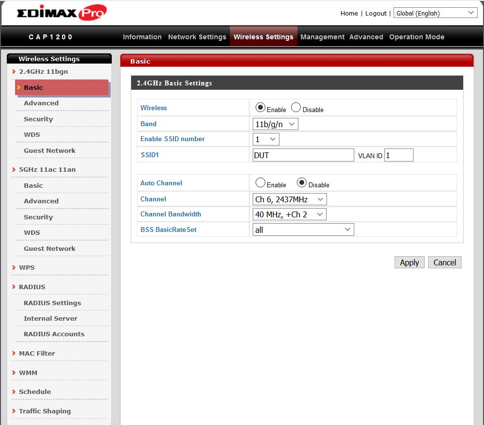 Edimax CAP-1200 web admin