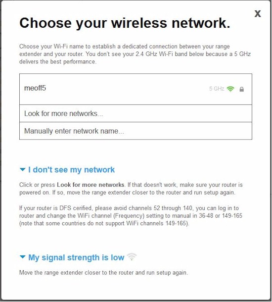 Linksys RE9000 site survey